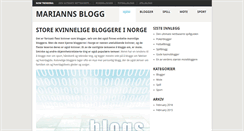 Desktop Screenshot of mariannsblogg.com